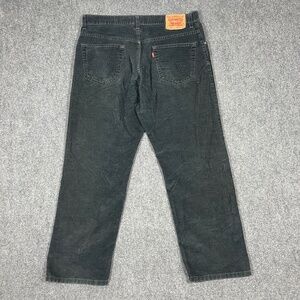 Vintage Y2K Levis 559 Mens 36x30 Black Corduroy Pants Relaxed Straight 0641
